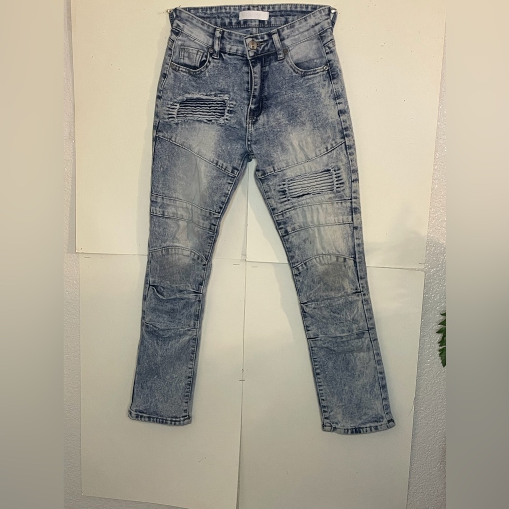 Boys GS-115 Distressed Acid Washed Jeans Size 12